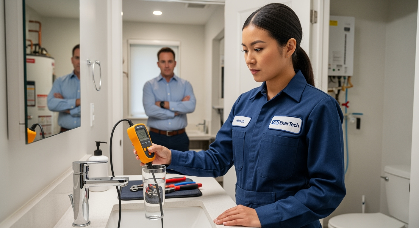 Professional plumber from GM EnerTech in Albertson