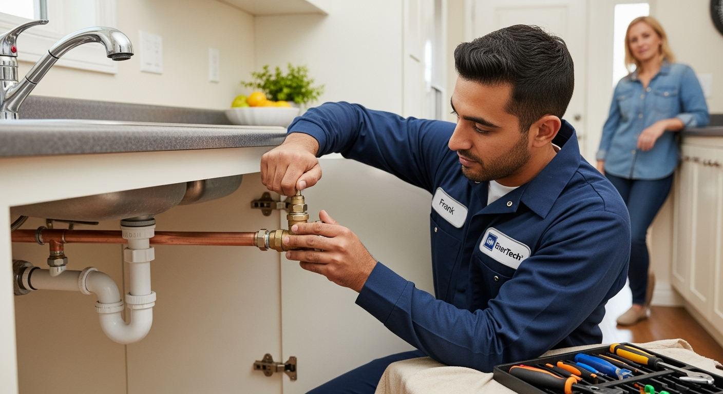 Professional plumber from GM EnerTech in Brightwaters