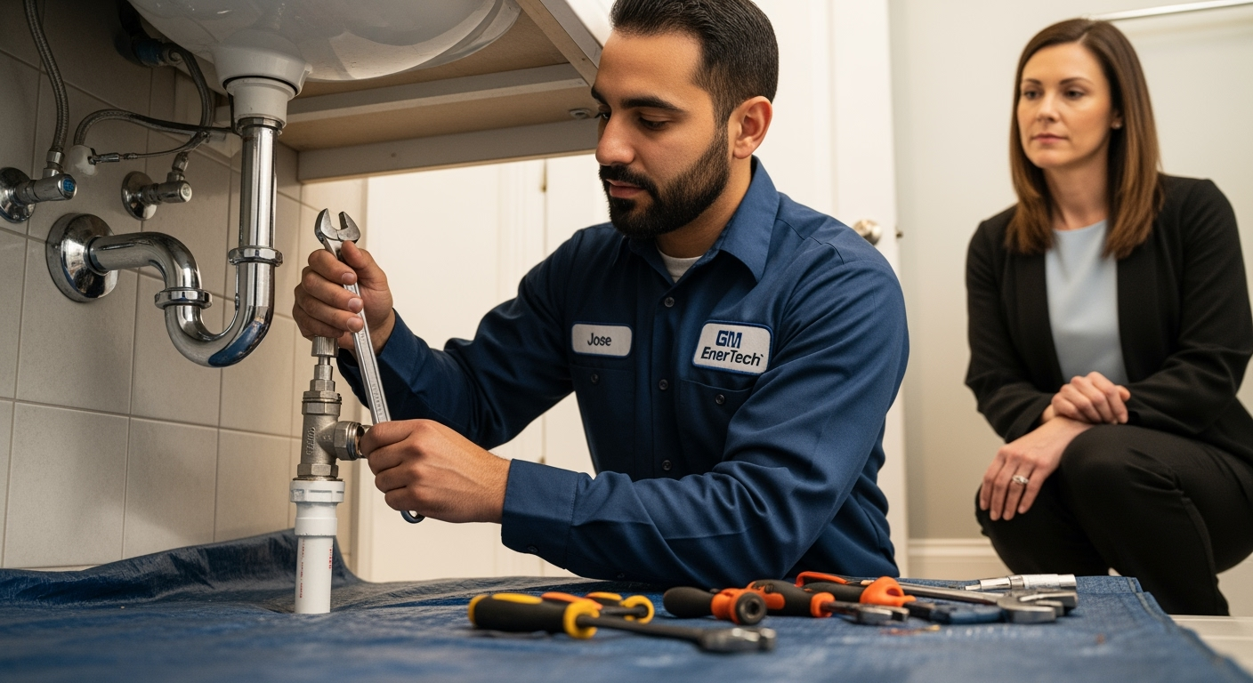 Professional plumber from GM EnerTech in Brookhaven