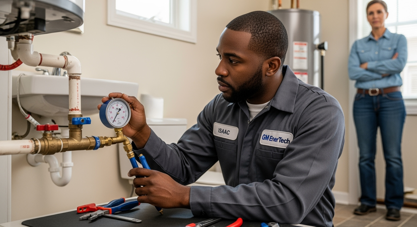 Professional plumber from GM EnerTech in Calverton