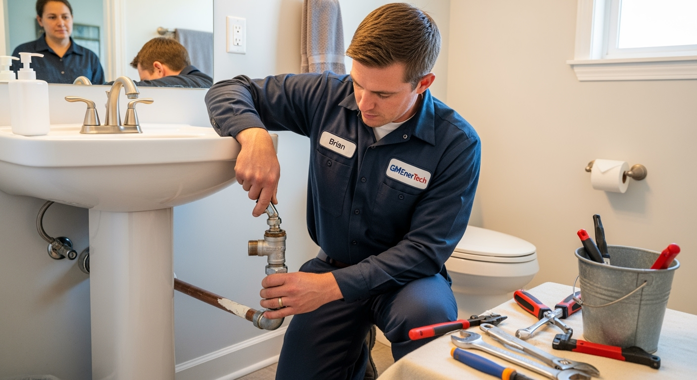 Professional plumber from GM EnerTech in Center Moriches