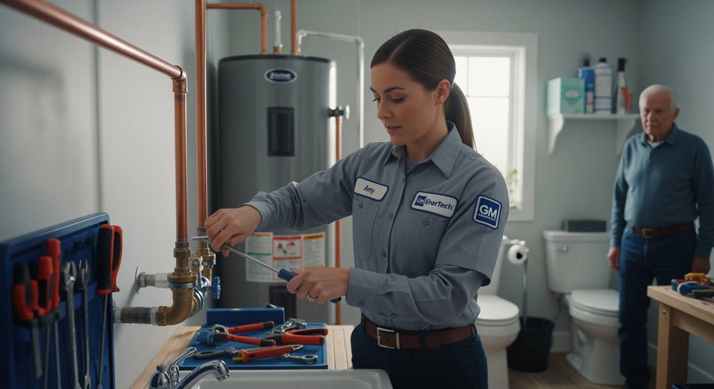 Professional plumber from GM EnerTech in Cold Spring Harbor
