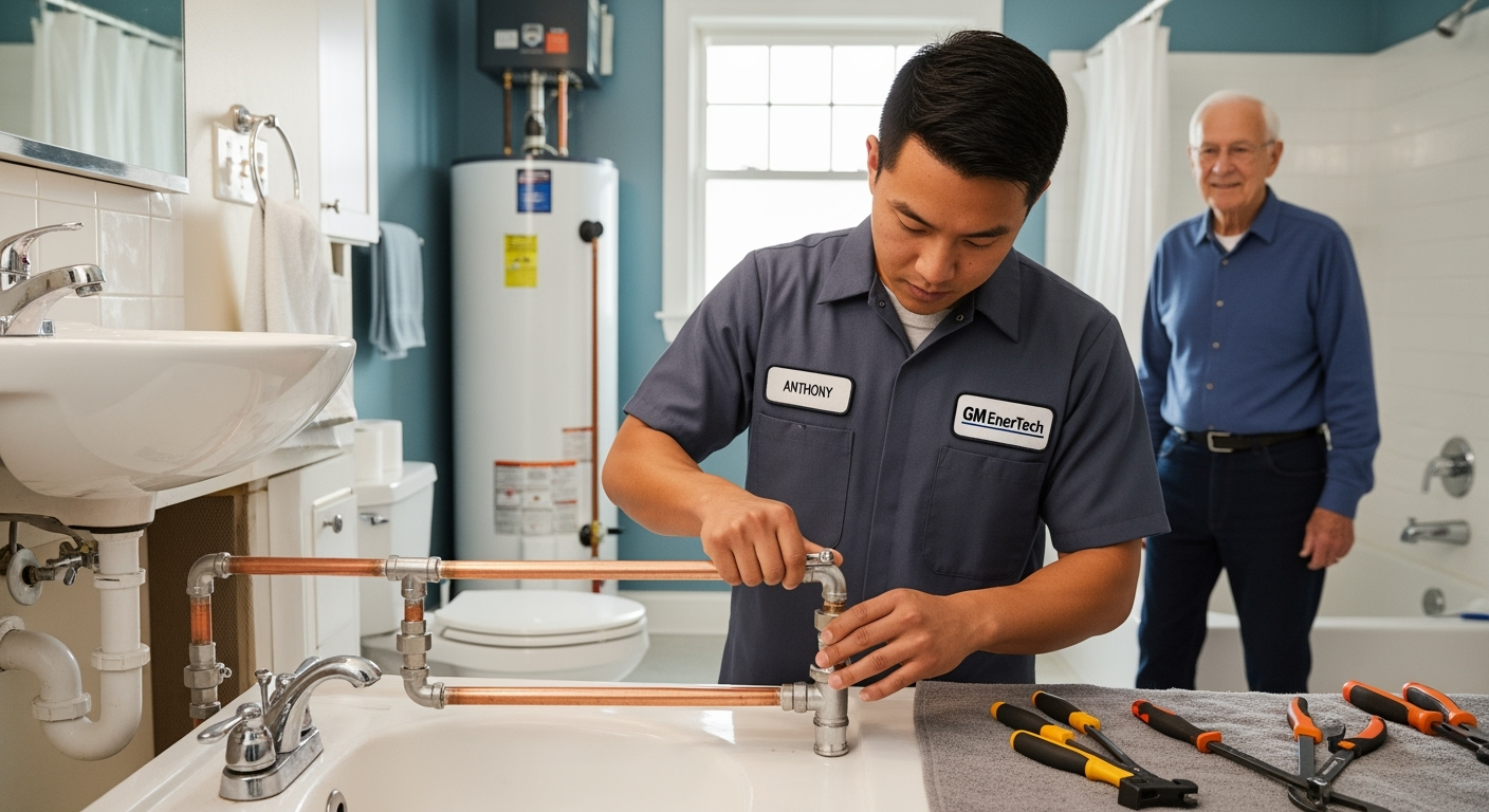 Professional plumber from GM EnerTech in Cutchogue