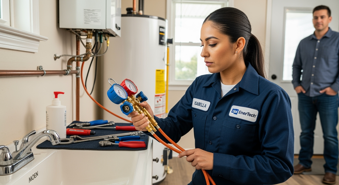 Professional plumber from GM EnerTech in East Islip