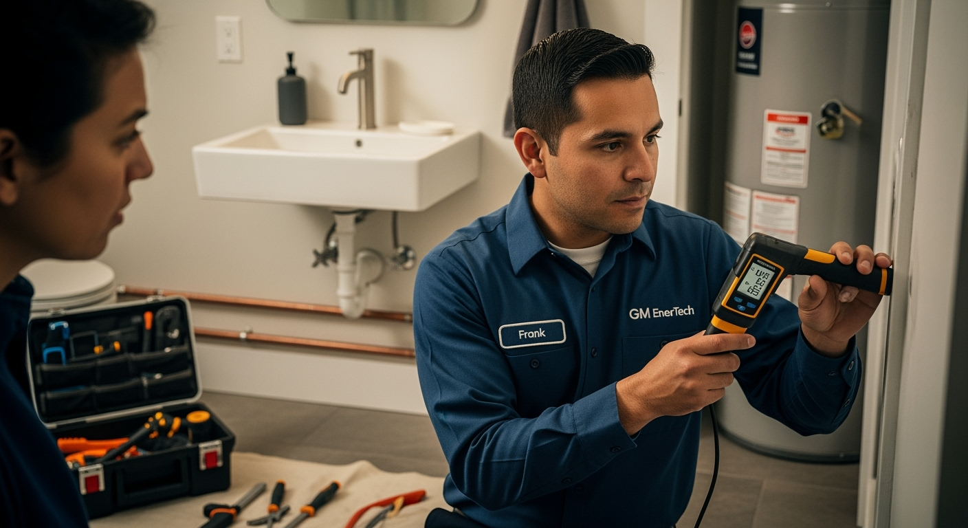 Professional plumber from GM EnerTech in East Rockaway