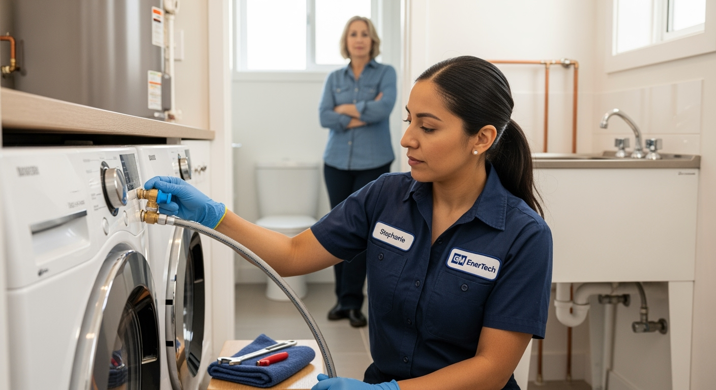 Professional plumber from GM EnerTech in Eastport