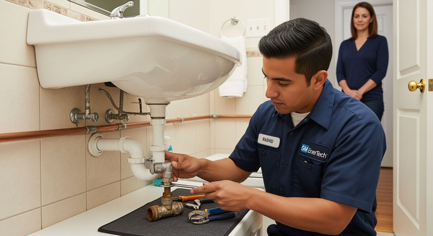 Professional plumber from GM EnerTech in Farmingdale