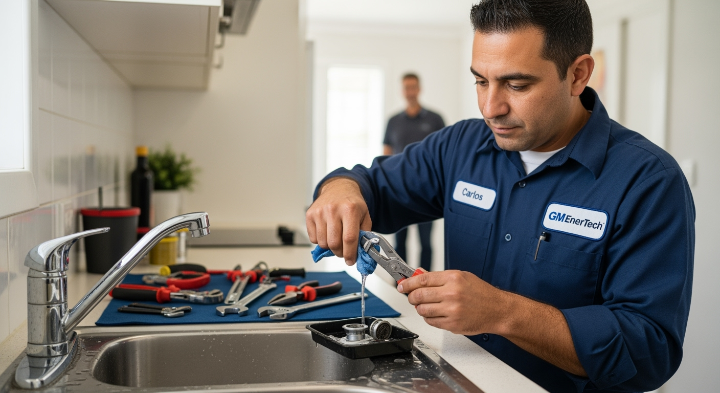 Professional plumber from GM EnerTech in Greenvale
