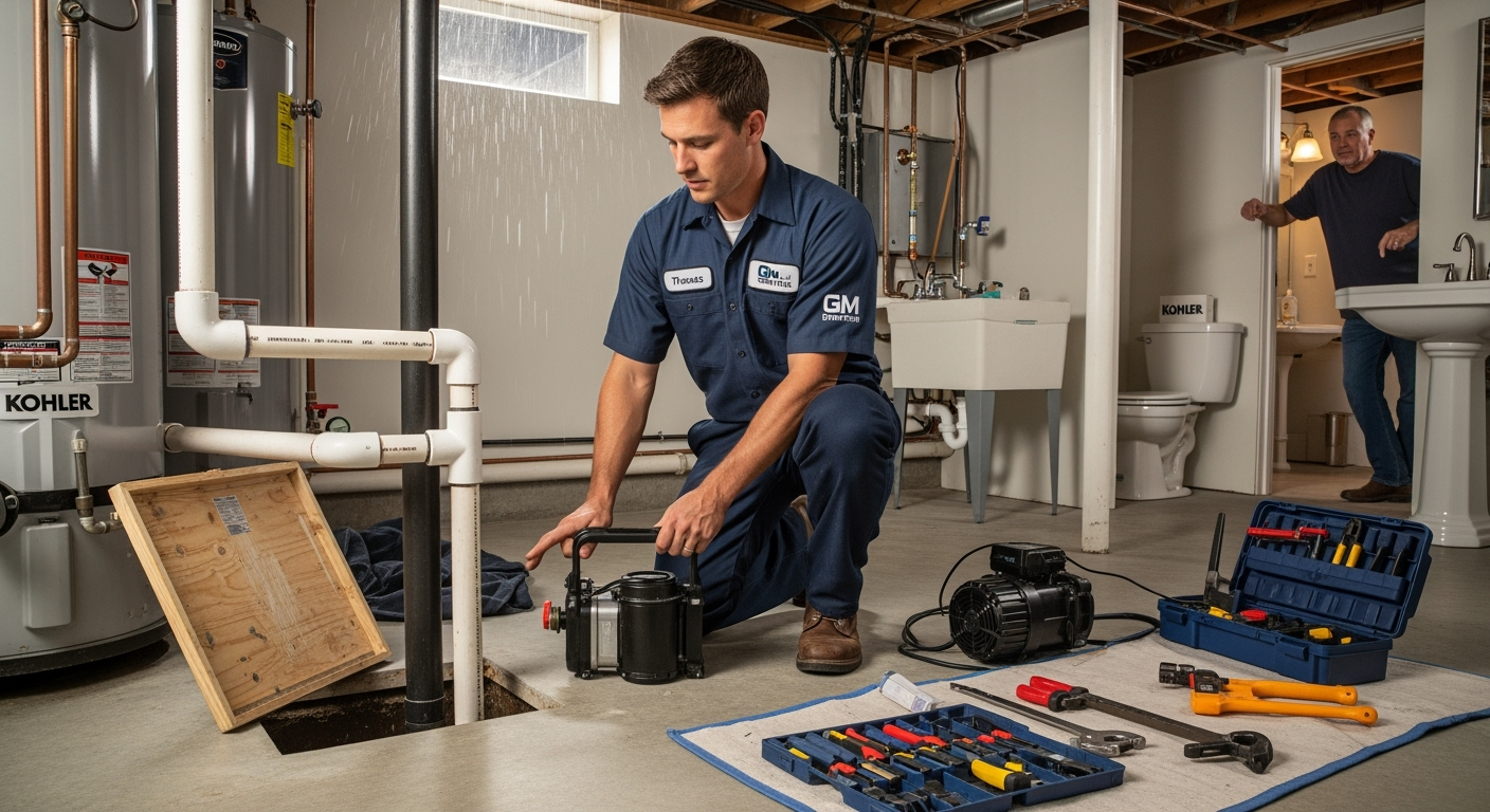 Professional plumber from GM EnerTech in Hewlett