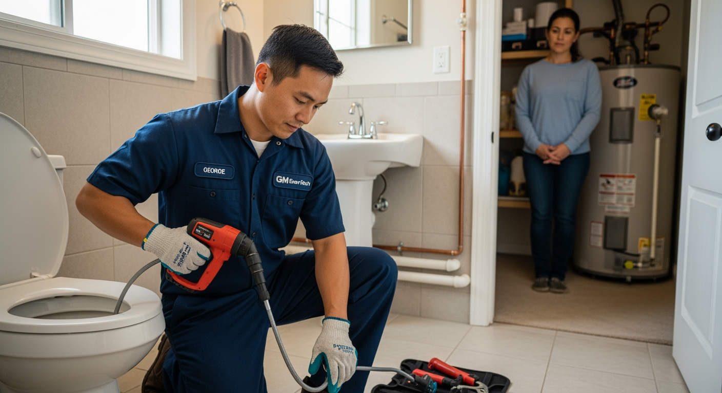 Professional plumber from GM EnerTech in Inwood