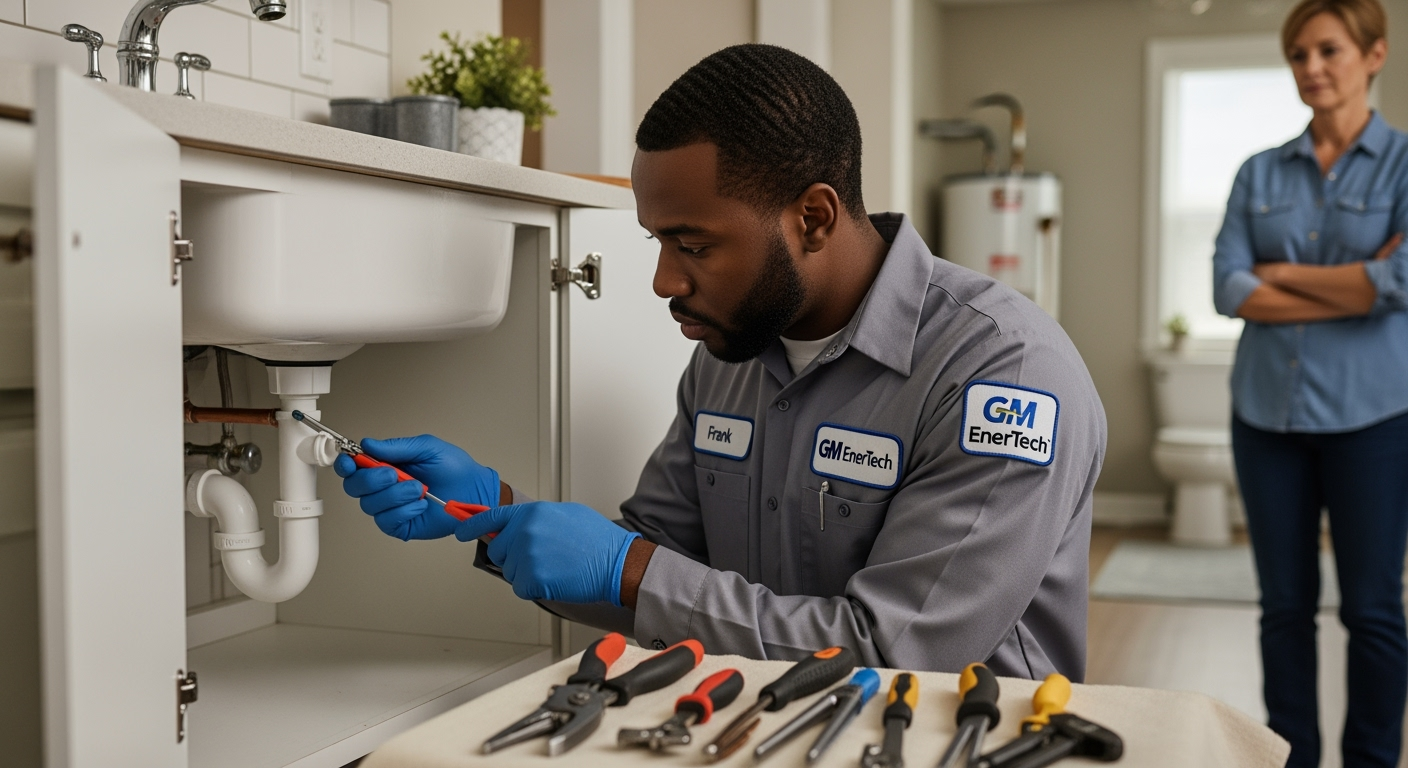 Professional plumber from GM EnerTech in Island Park