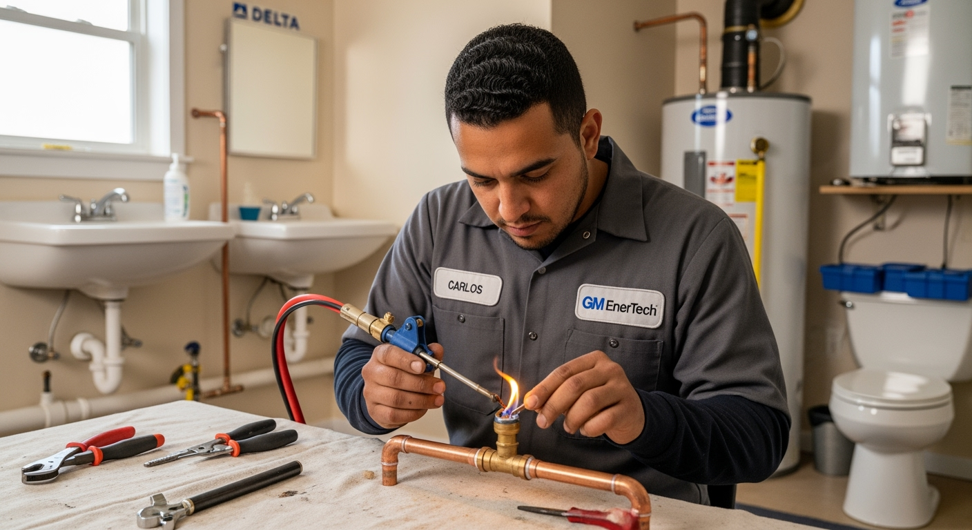 Professional plumber from GM EnerTech in Jamesport