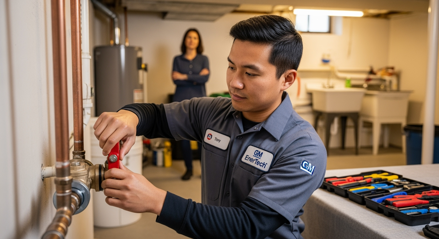 Professional plumber from GM EnerTech in Jericho