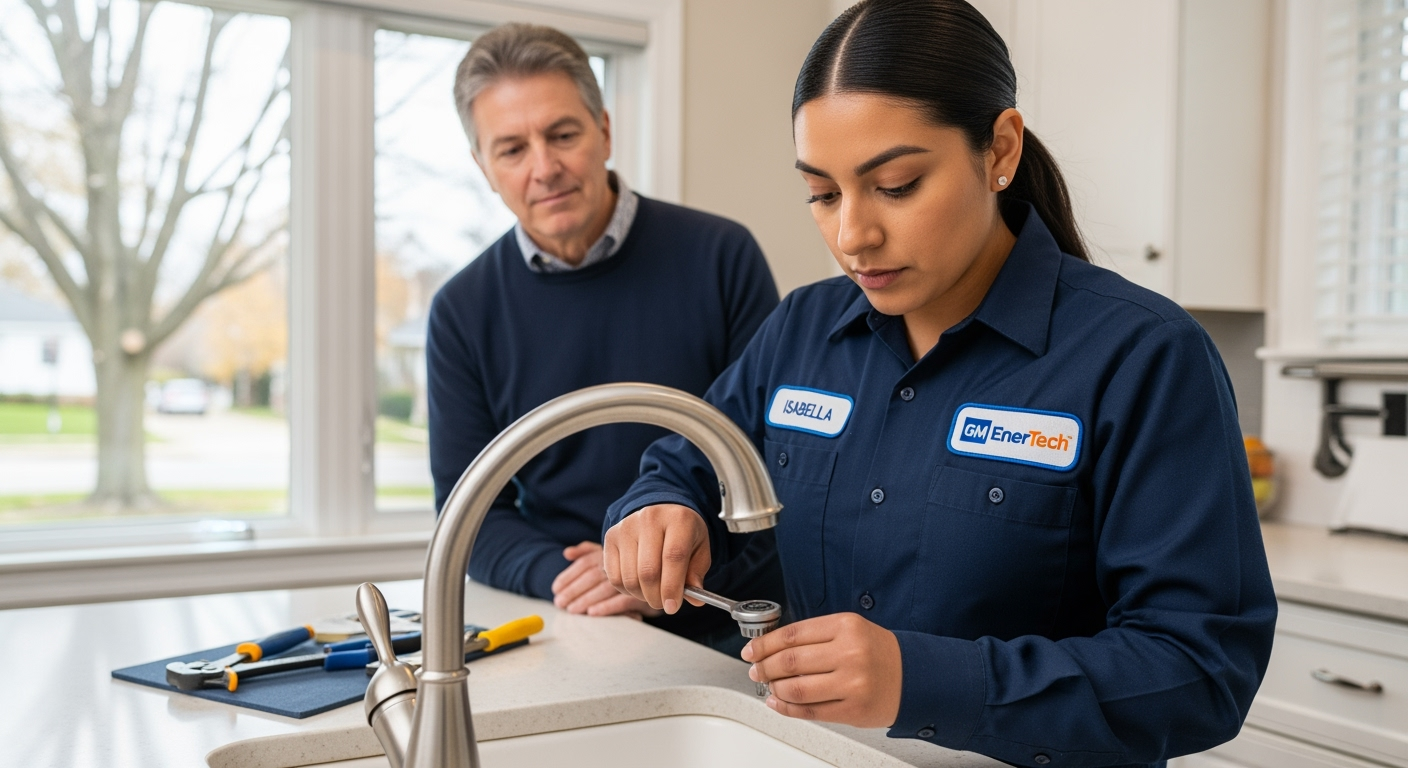 Professional plumber from GM EnerTech in Laurel Hollow
