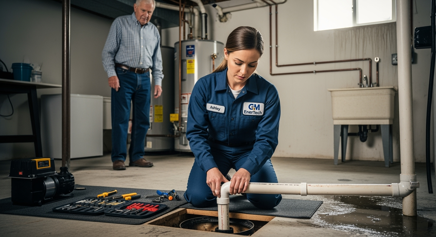 Professional plumber from GM EnerTech in Laurel