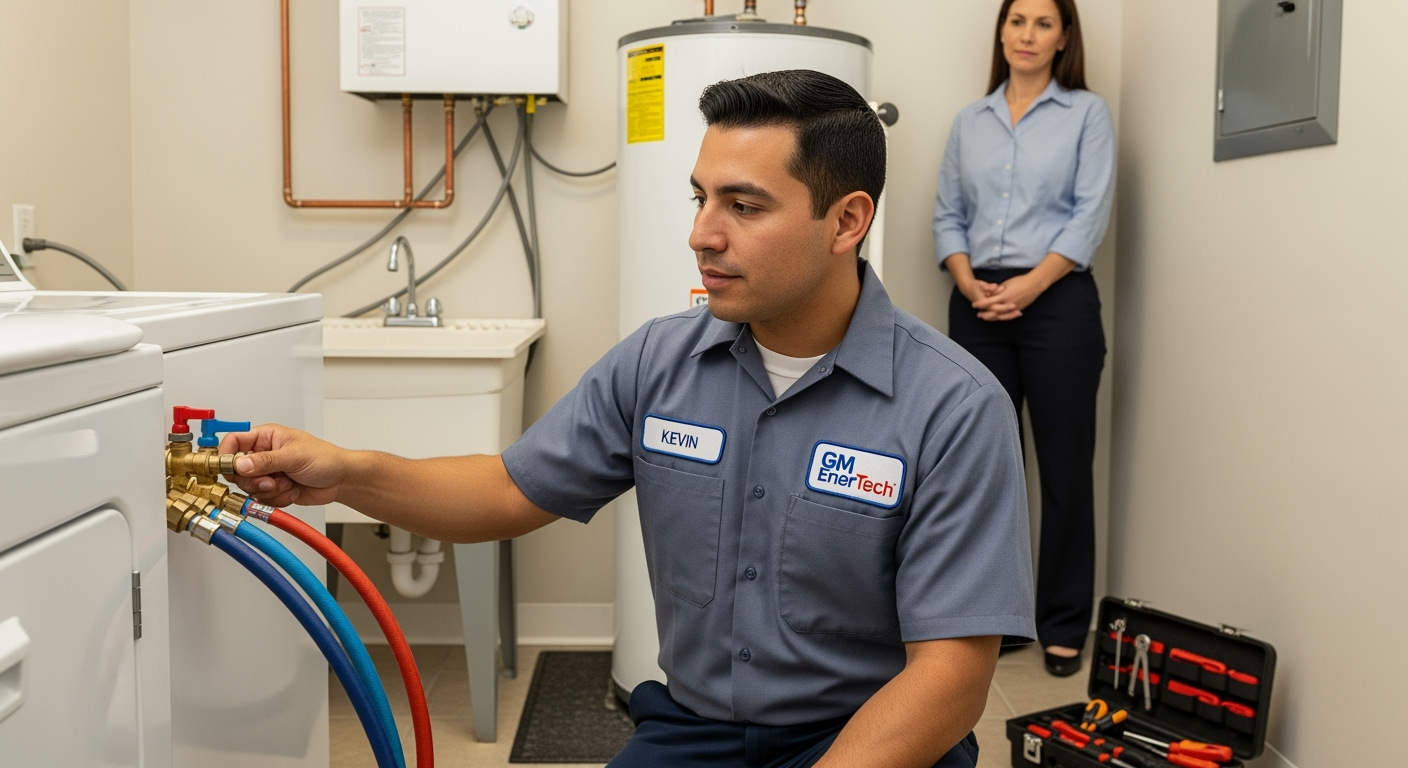 Professional plumber from GM EnerTech in Lawrence