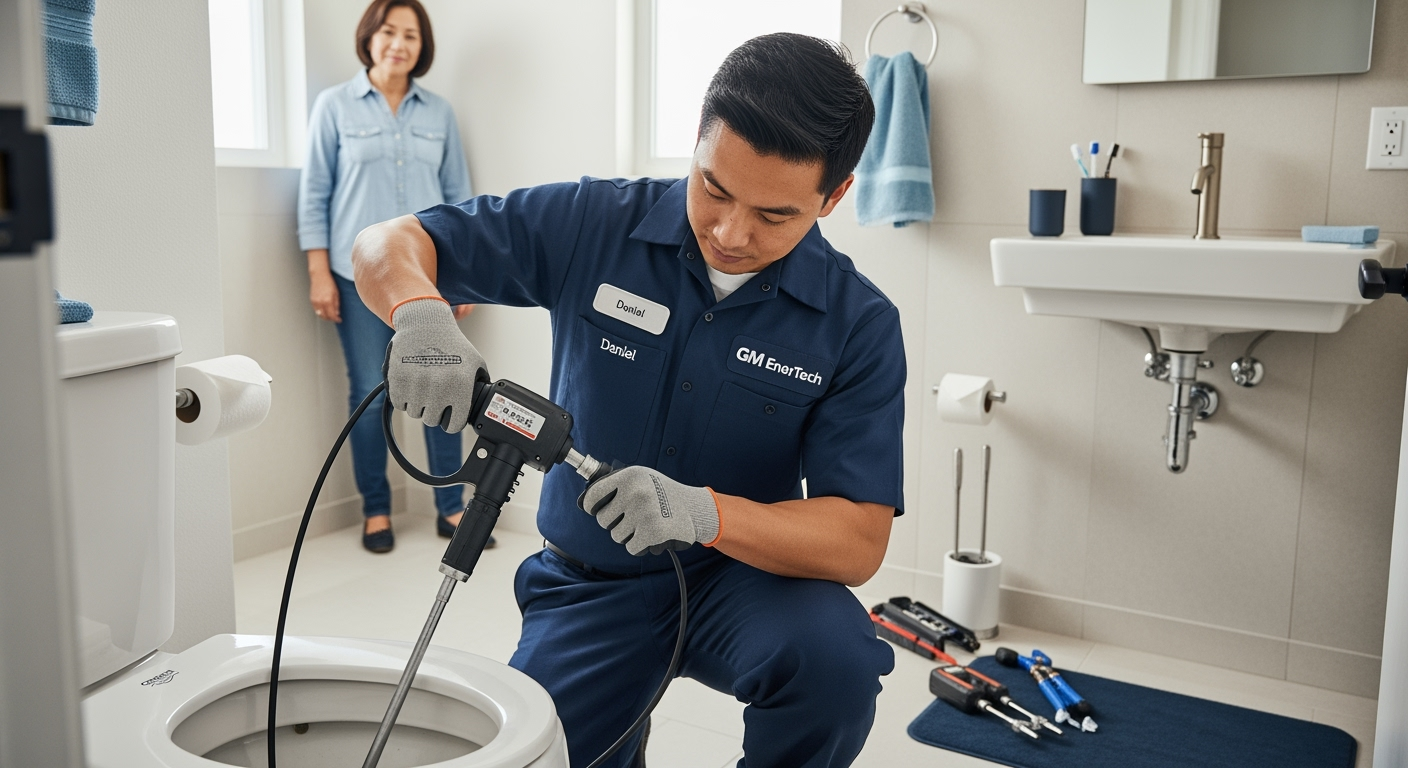 Professional plumber from GM EnerTech in Long Beach