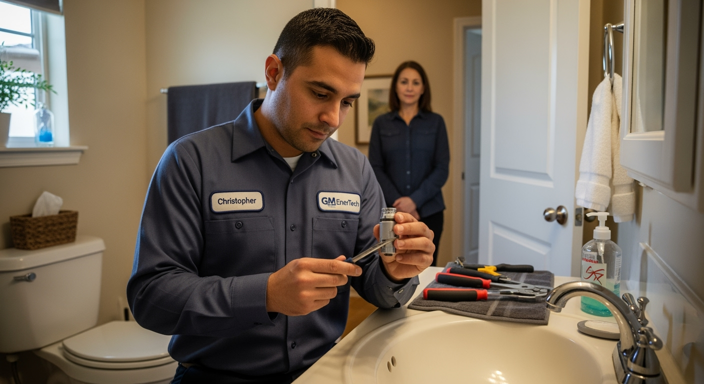 Professional plumber from GM EnerTech in Malverne