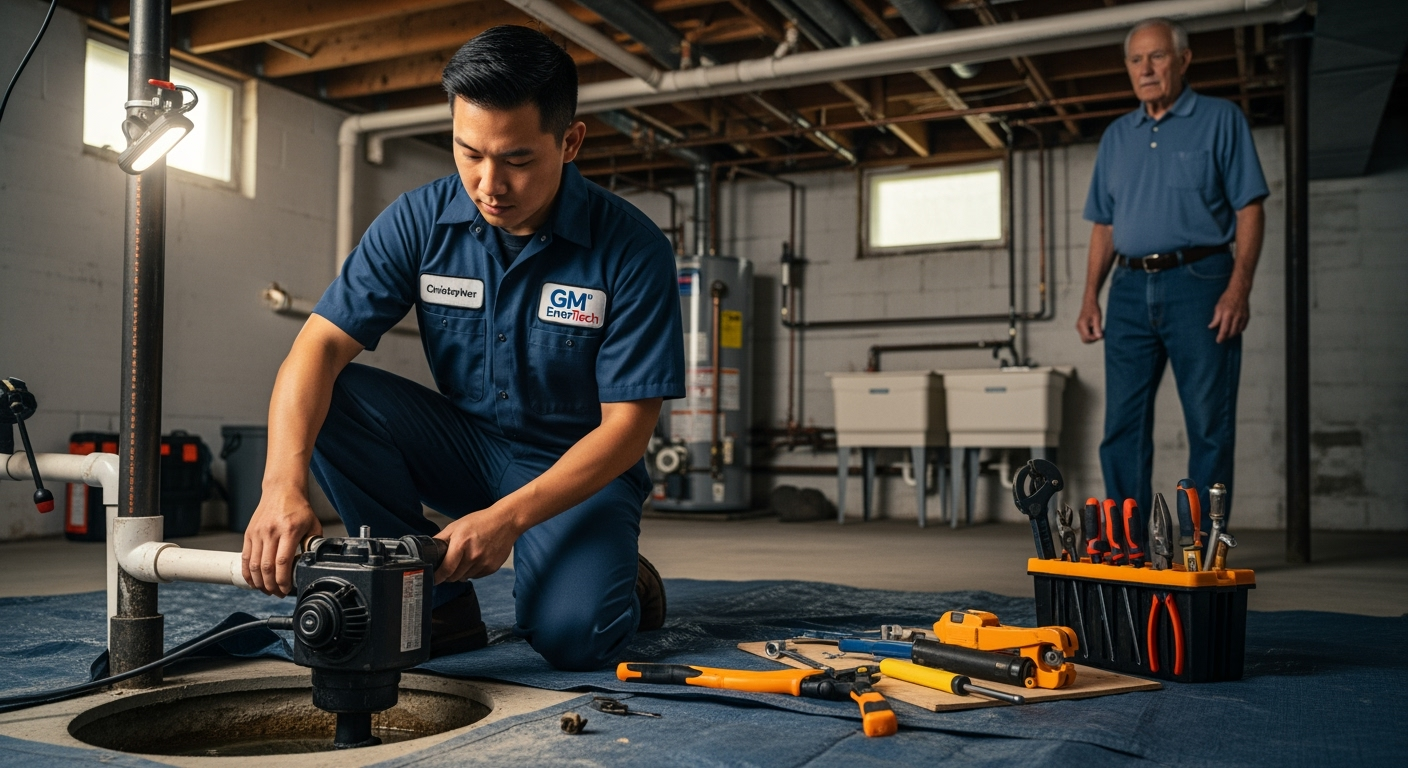 Professional plumber from GM EnerTech in Manorville