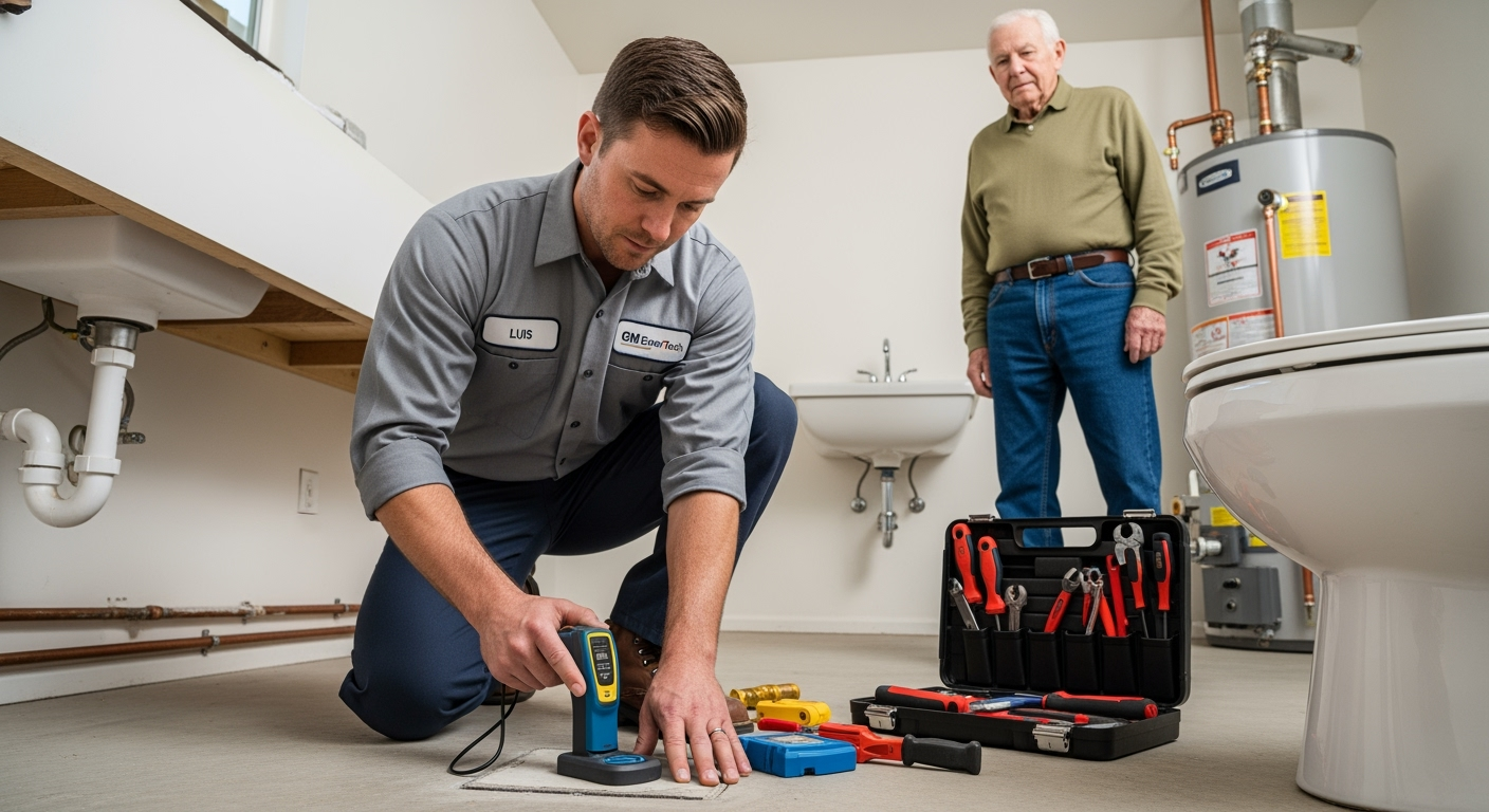Professional plumber from GM EnerTech in Medford