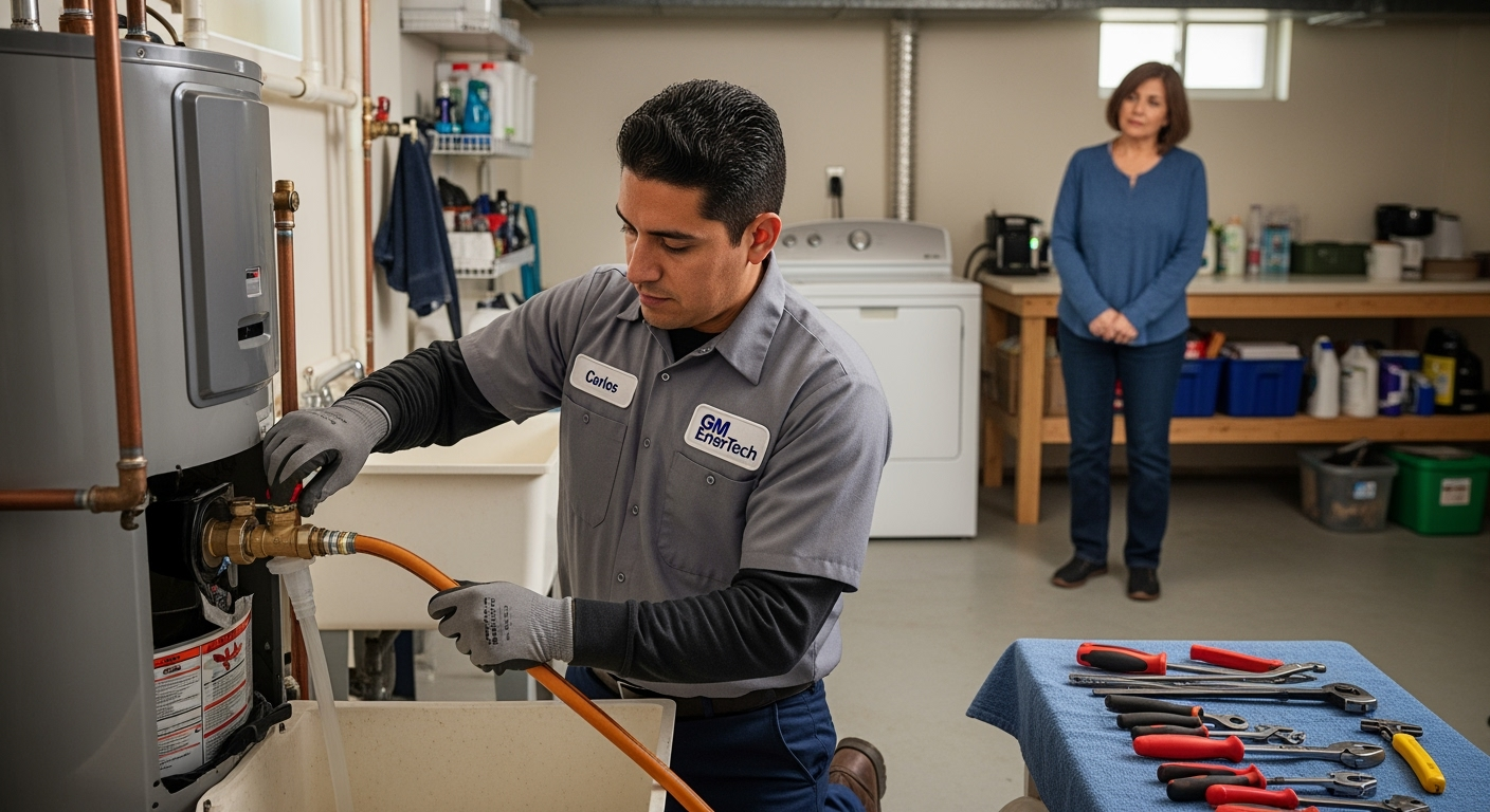 Professional plumber from GM EnerTech in Middle Island