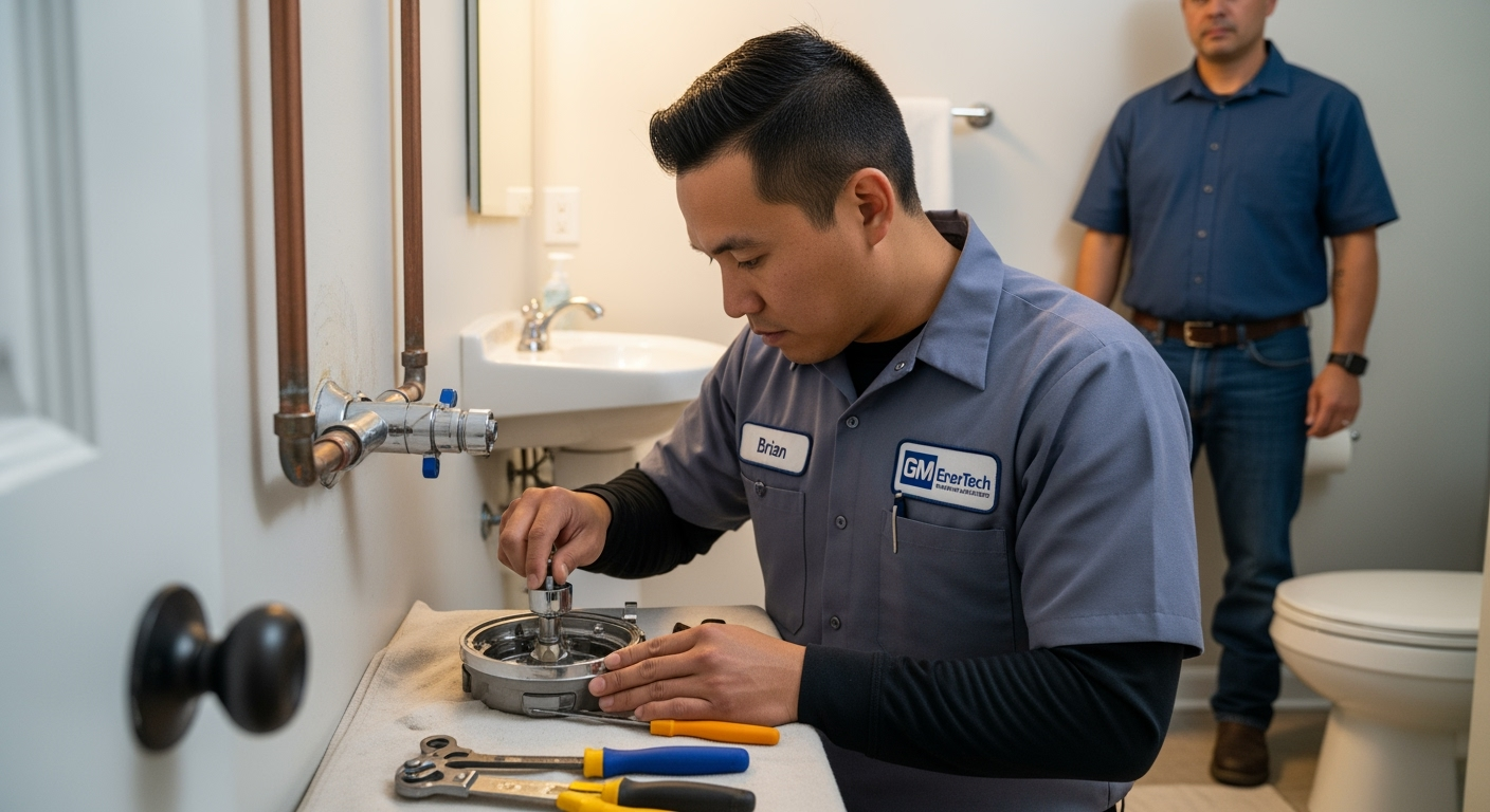 Professional plumber from GM EnerTech in Miller Place