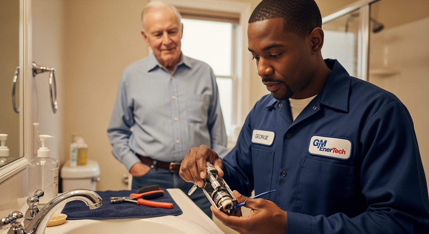 Professional plumber from GM EnerTech in Old Westbury