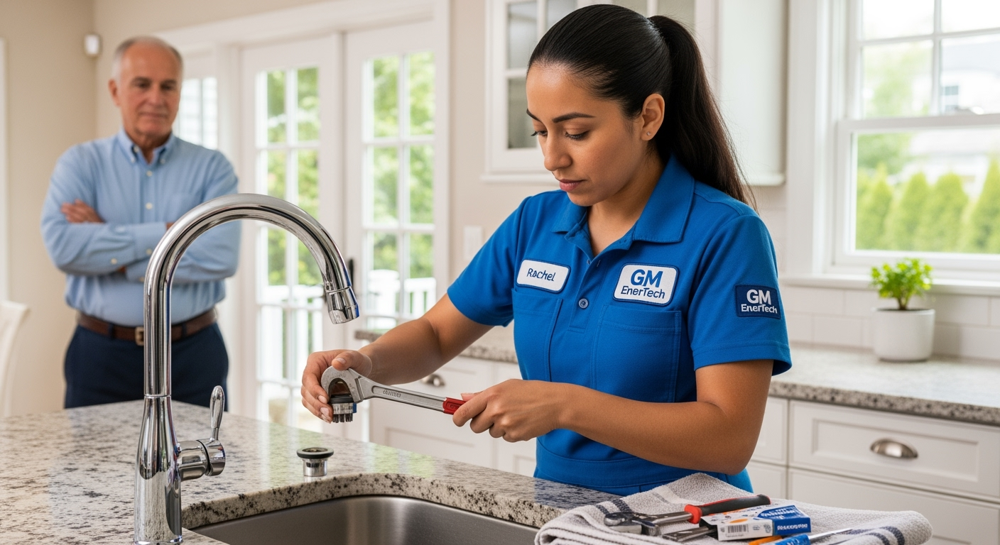 Professional plumber from GM EnerTech in Quogue