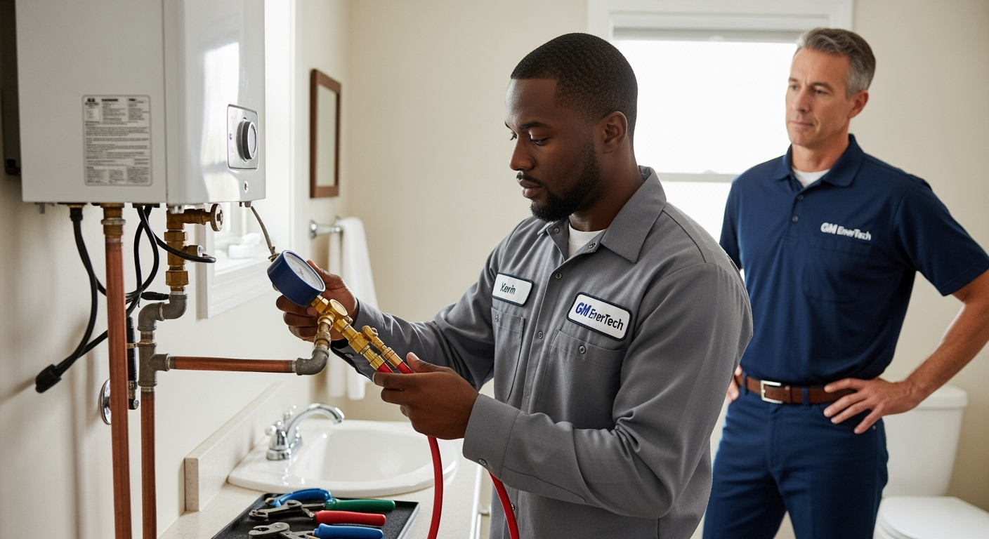Professional plumber from GM EnerTech in Remsenburg