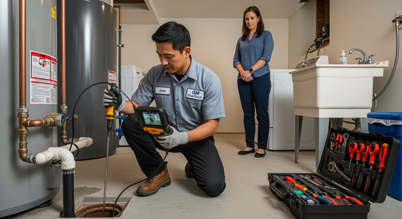 Professional plumber from GM EnerTech in Roslyn Heights