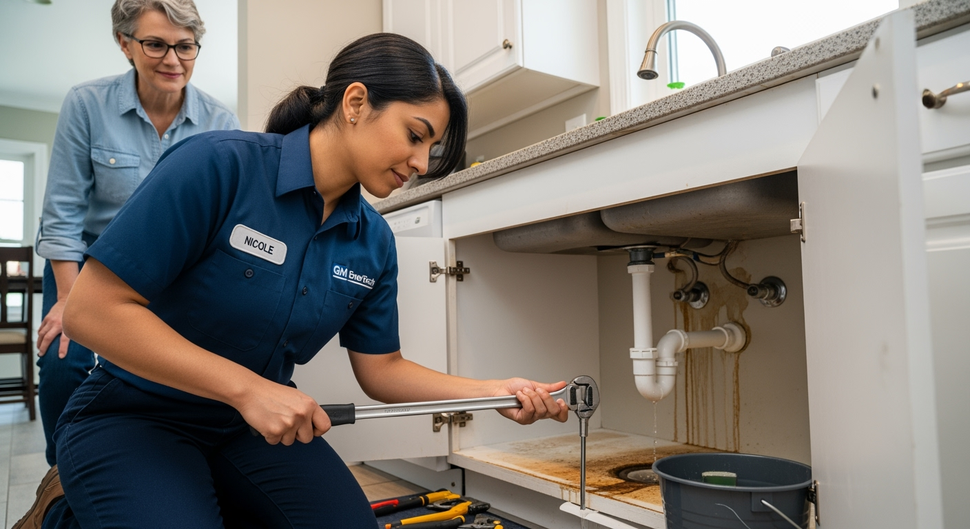 Professional plumber from GM EnerTech in Selden