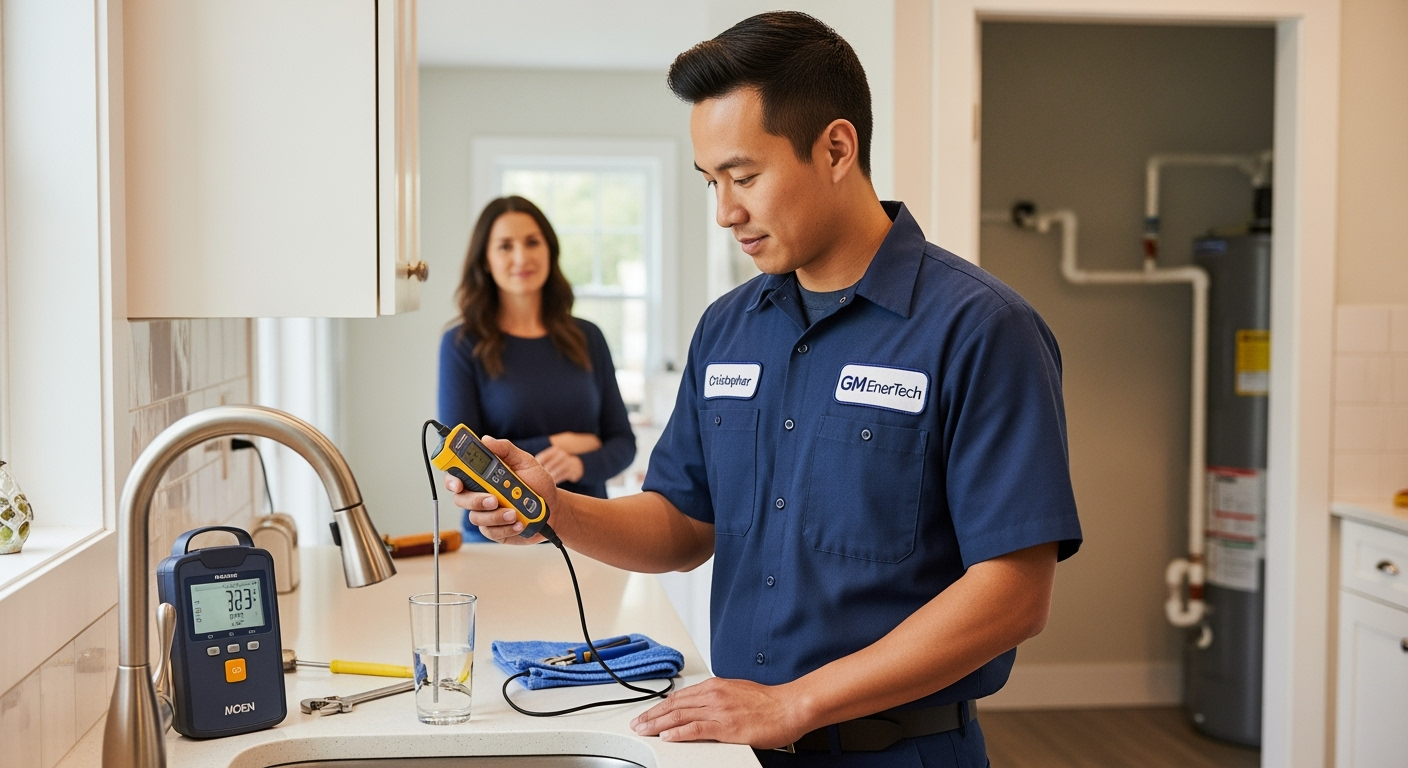 Professional plumber from GM EnerTech in Shirley