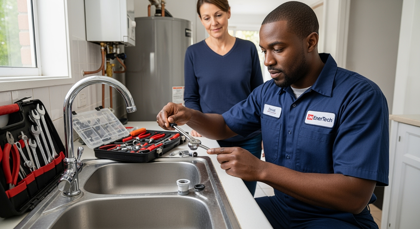 Professional plumber from GM EnerTech in Shoreham