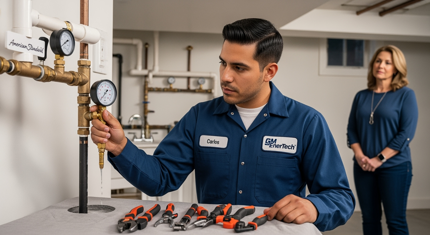 Professional plumber from GM EnerTech in Smithtown