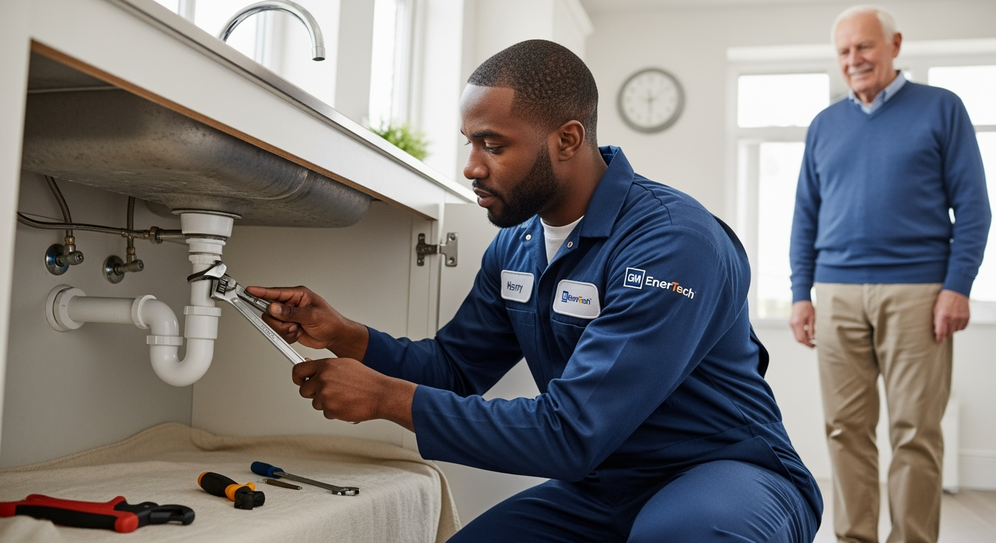Professional plumber from GM EnerTech in Southampton