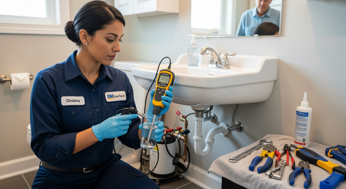 Professional plumber from GM EnerTech in Southold