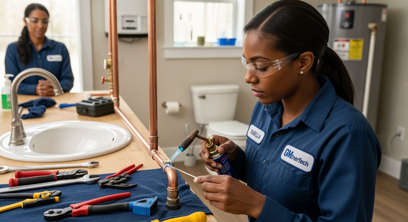 Professional plumber from GM EnerTech in Speonk