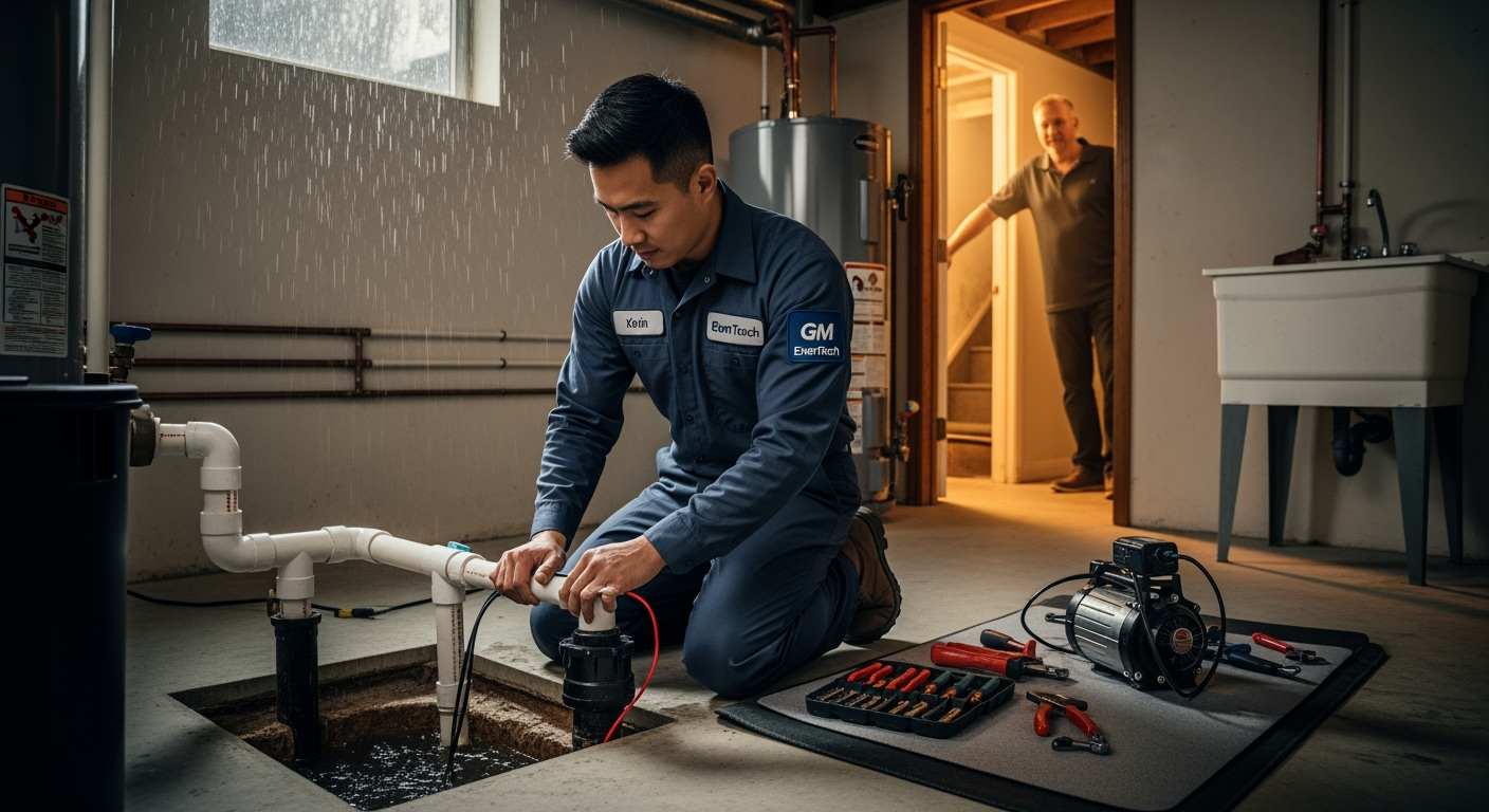 Professional plumber from GM EnerTech in Stony Brook