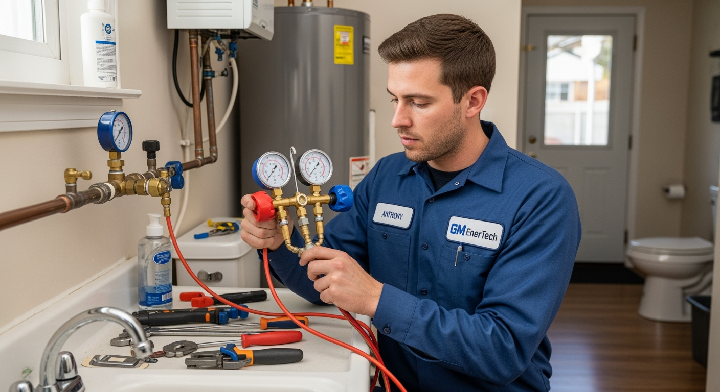 Professional plumber from GM EnerTech in Valley Stream