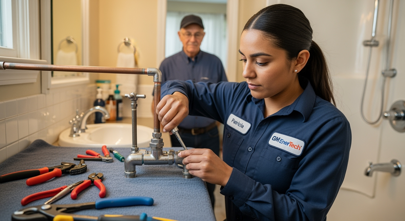 Professional plumber from GM EnerTech in Wainscott
