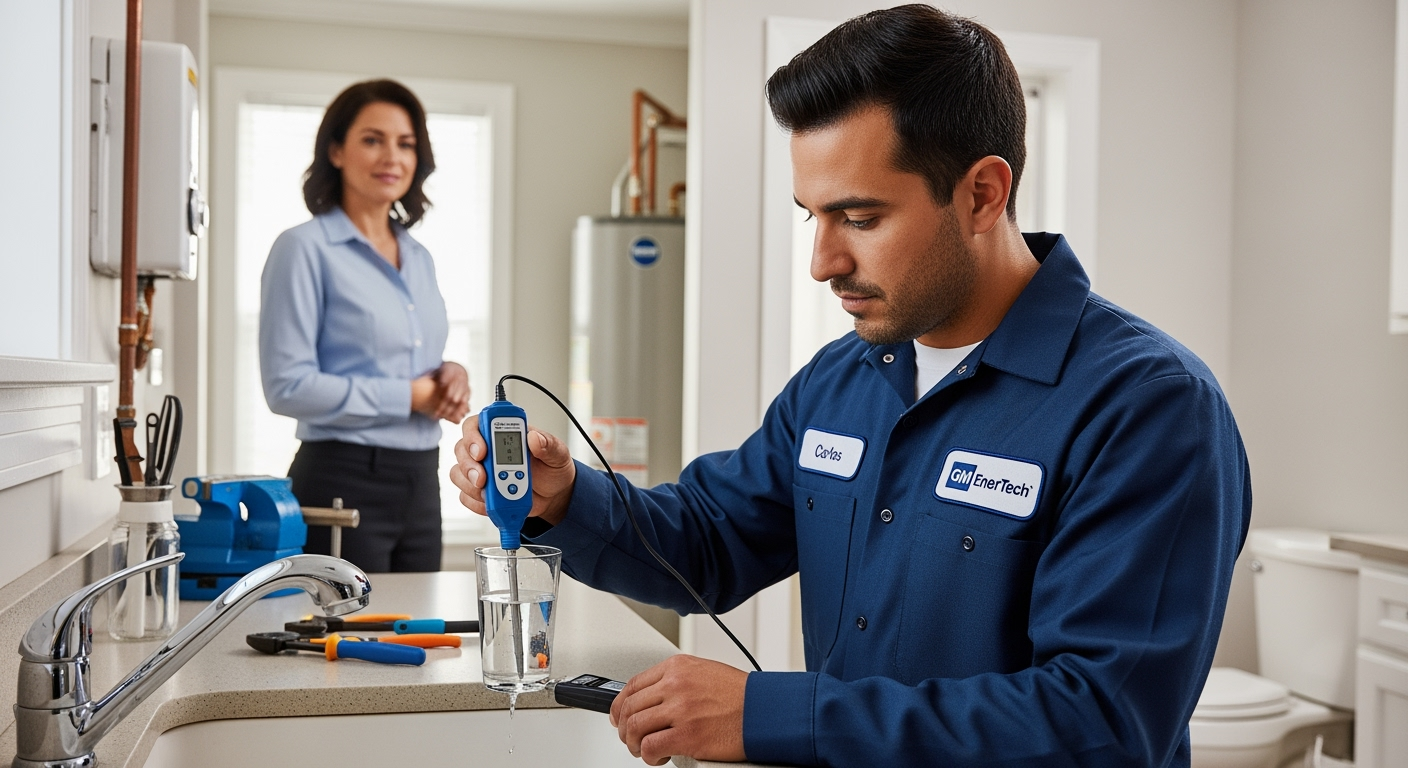 Professional plumber from GM EnerTech in Water Mill