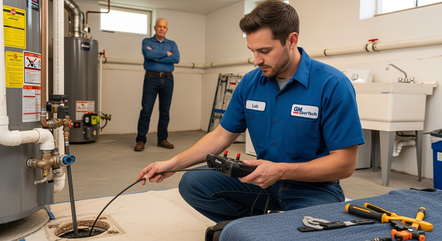 Professional plumber from GM EnerTech in West Hempstead