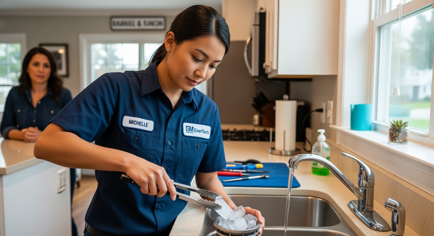 Professional plumber from GM EnerTech in Westbury