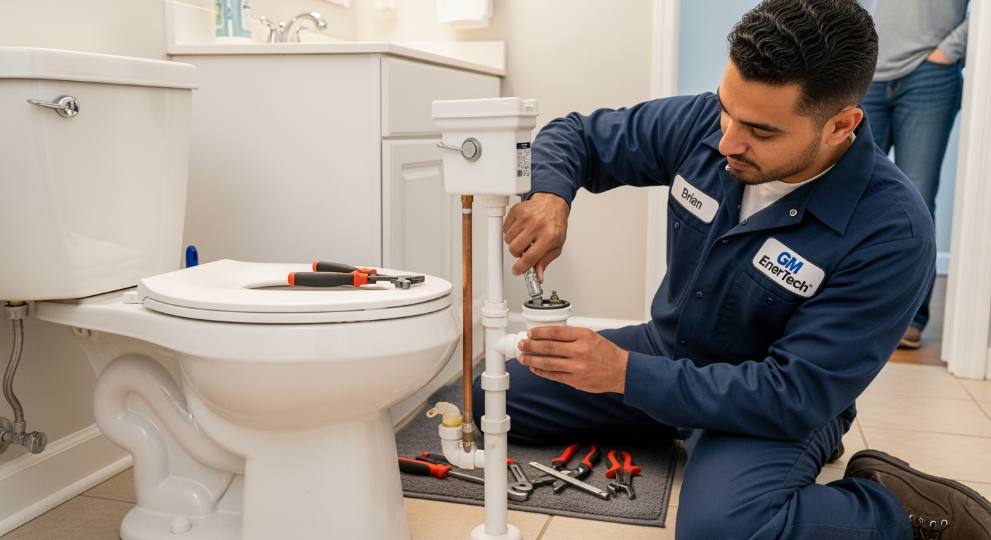 Professional plumber from GM EnerTech in Woodbury