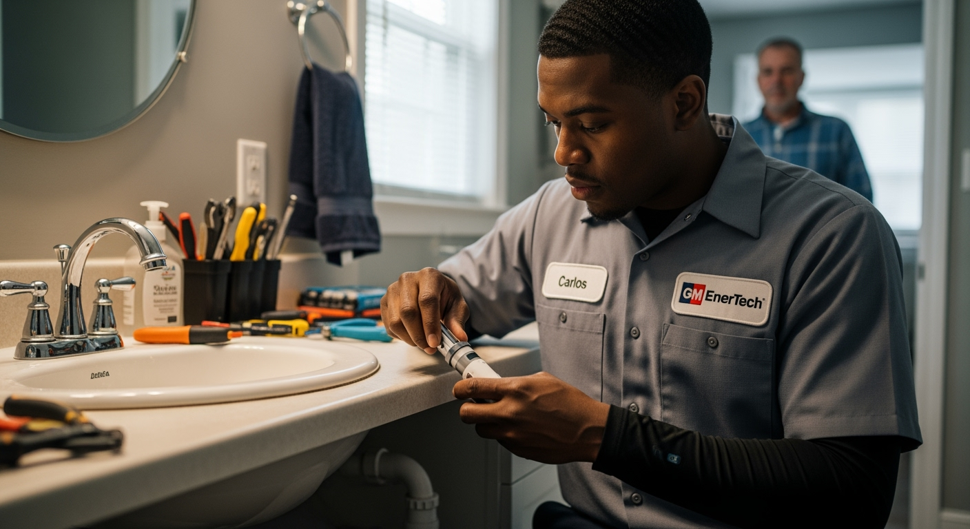 Professional plumber from GM EnerTech in Wyandanch